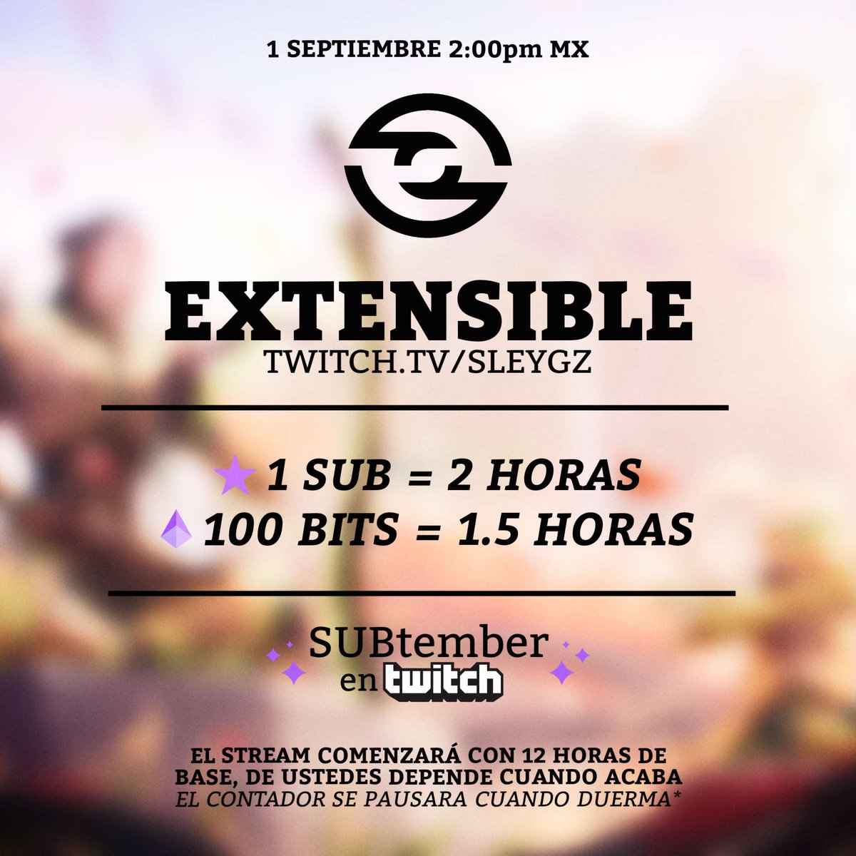 Aprovechando los descuentos de hasta un 30% en Subs por el SUBtember de twitch y el inminente comienzo de las revelaciones de cartas de la siguiente expansión de lor volvámonos un poquitito locos a ver que sale de acá:

📅1 de septiembre, 2pm MX
📺twitch.tv/sleygz