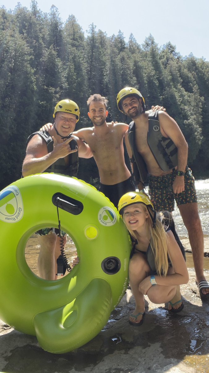 DerekZibin's tweet photo. Tubing the Elora Gorge with John, Nikki and Federico https://t.co/fepg6ShYL9