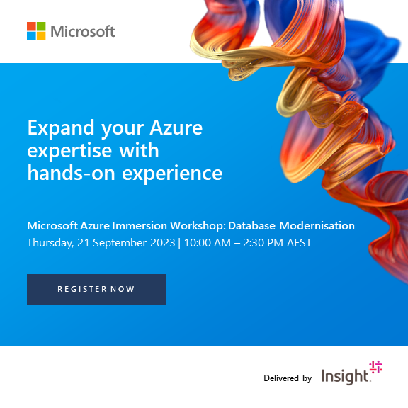JKlingmann's tweet photo. Join Insight and Microsoft for a free #DatabaseModernisation Microsoft Immersion Workshop. Discover best practices for migrating to #Azure and modernising #cloud environments with analytics. Register: https://t.co/5JtLa2i77O https://t.co/Xujzra8H3m