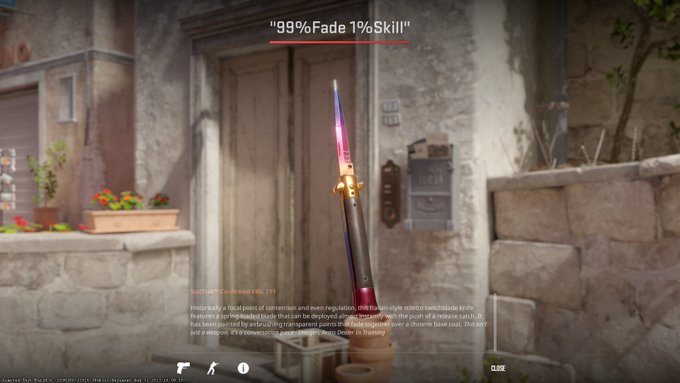 Anyone has same fade skin issue like this? 💀 #CS2 https://t.co/oaEXmNYOzb<a href="/tag/cs2"class="tags">#CS2</a>