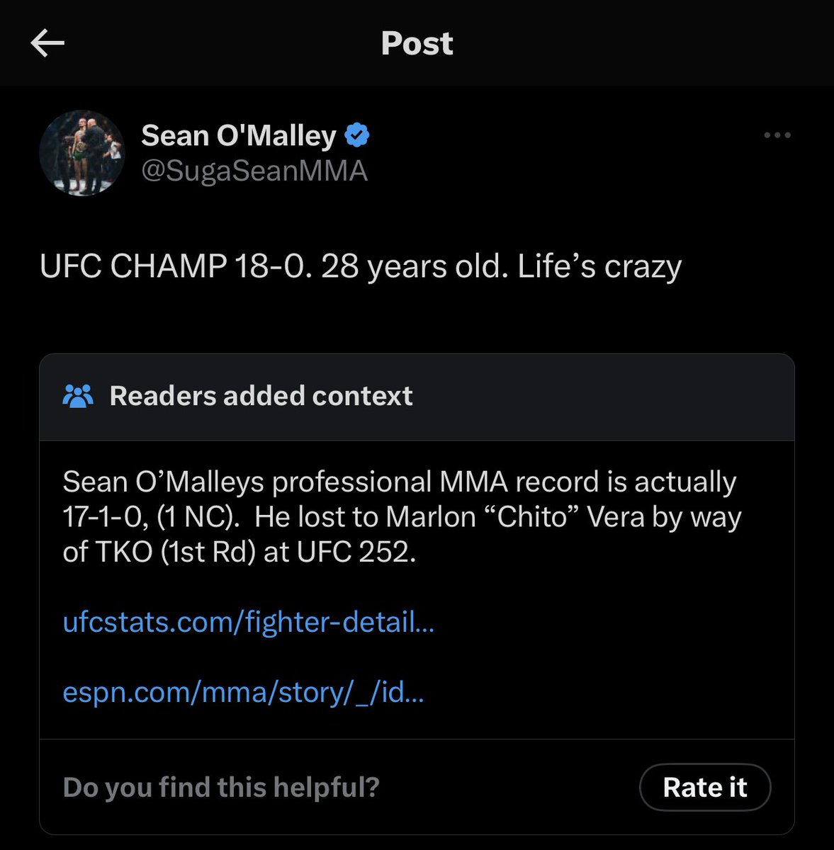 BenTheBaneDavis's tweet photo. Community Notes just TKO’d Sean Omalley 😭 https://t.co/4BAAatFJpL