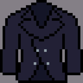 LunarSilverFox's tweet photo. I made a #coat for @Pixel_Dailies 
I like the look of these, makes most look fancy and important. 
#pixel_dailies #pixelart https://t.co/OyZnndo2Ch
