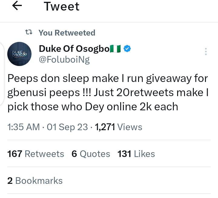 b_onabote's tweet photo. @FoluboiNg Done boss... More blessings 
8162042601 OPAY https://t.co/dd0pzG3upS