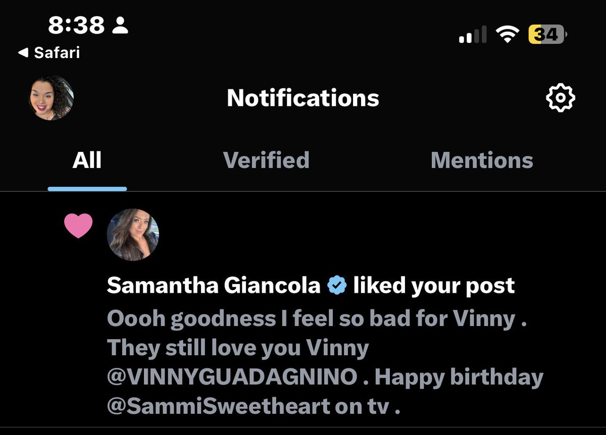 No way she loved my posted . I love you <a href="/SammiSweetheart/">Samantha Giancola</a> I love so much your personality very much.