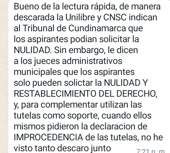 @tacundinamarca  los docentes confiamos en ustedes,  no dejarse enrredar de  lo expresado por @CNSCColombia  @Unilibrebog ellos maipulan mira la imagen  sí a la amedida cautelar y viva la #accionpopularconcursodocente