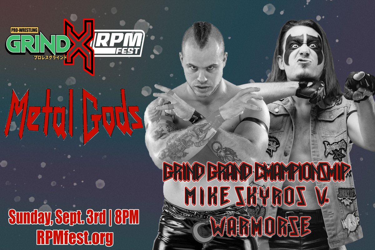 Biggest biceps come to the biggest and heaviest party of the summer, and he challenges for the BIGGEST Prize in the Emerald Ring!

MIKE SKYROS (C) VS. WARHORSE

@RPMFest