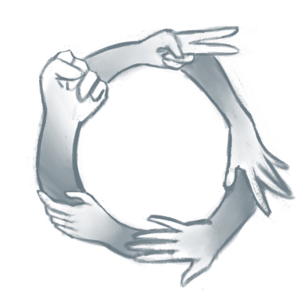 Doing a prompt a day and the first one was circle. Didn’t have a lot of time but knew I should practice hands so here is what became of that. Also hands are hard…
#art #circle #hands #digital #digitalart