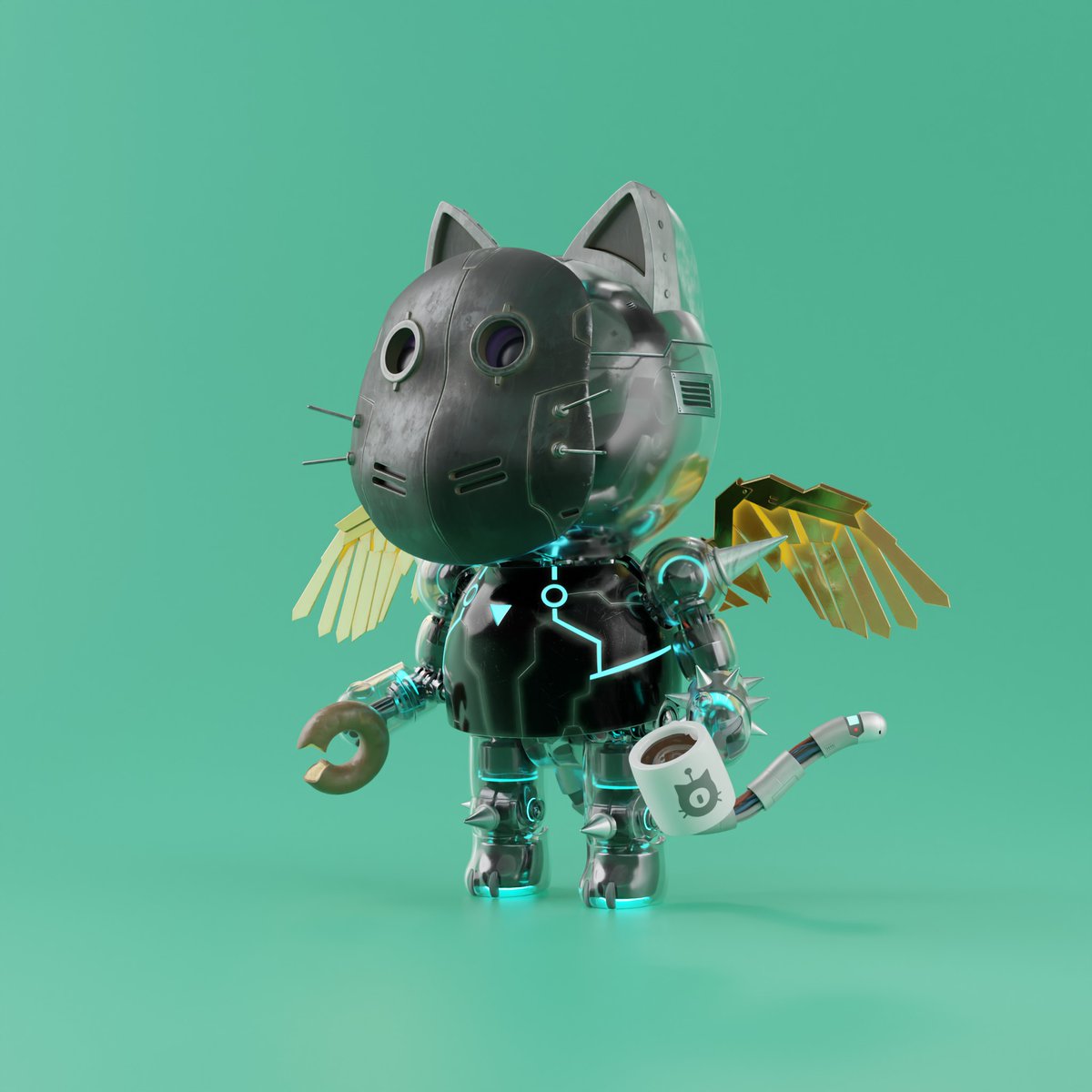 3D Replicat #10349 owned by plusline.

Another banger, from our holders' user generated content.

Pick your 2D Genesis Catbot, burn a NV1 Vatpack and mint a 3D Replicat.

Base trait is Transparent trait 0.79%, one of the more spectacular specimens.

Join the fam @CATBOTICA