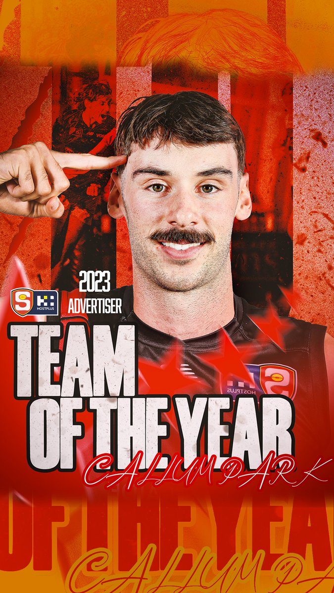 Best half-back in the comp, but we already knew that 😉 Congratulations Callum Park on your selection in the 2023 Advertiser Team of the Year ❤️🖤 #Bloods #StrongerTogether