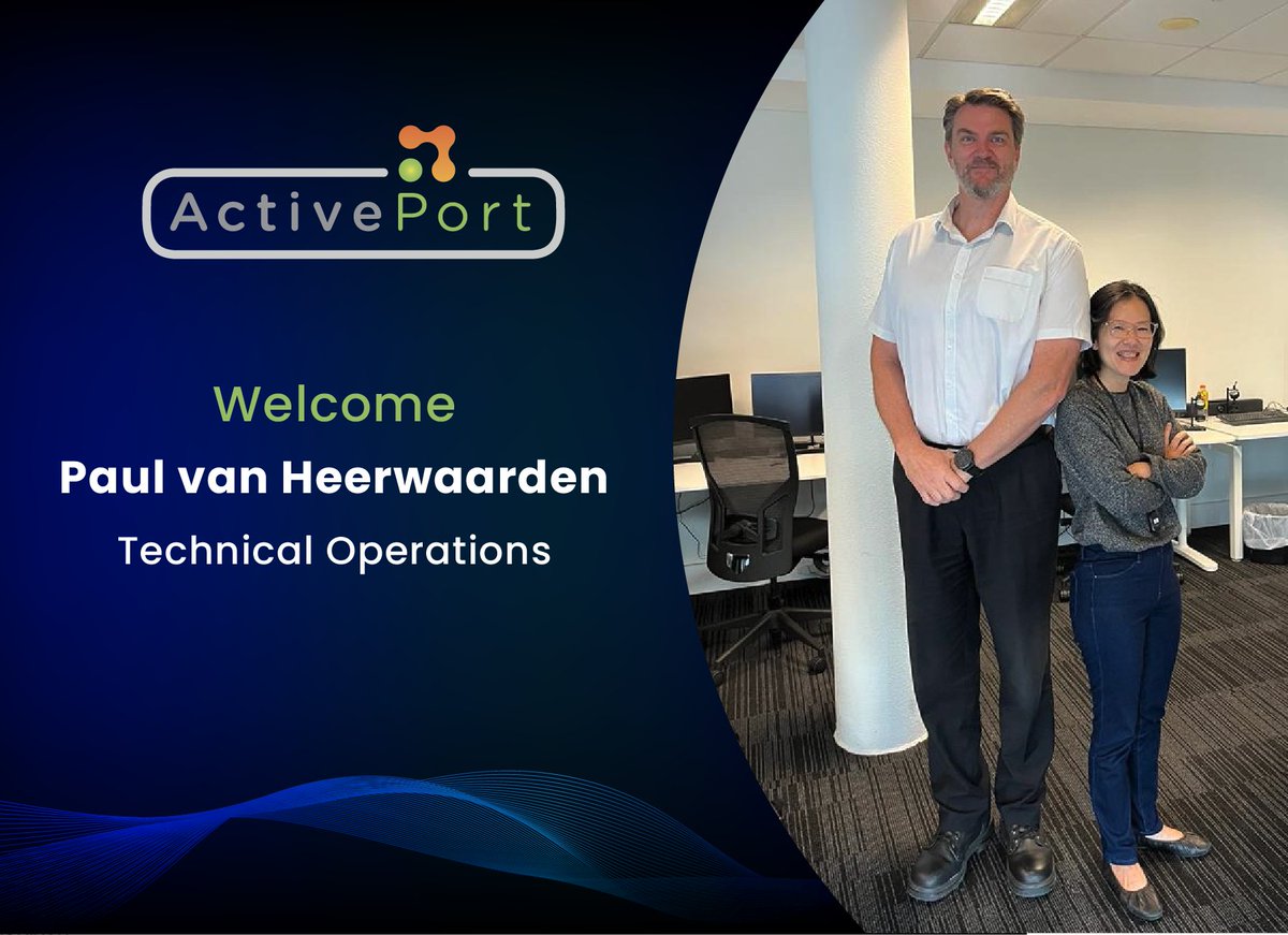 ActivePortGroup's tweet photo. Warm welcome to Paul who has joined ActivePort as Technical Operations Manager based in our Perth office. The office door frames, and desk heights have been adjusted accordingly…
#teamgoals #activeport #SaaS #Orchestration https://t.co/1Yce4mFALP