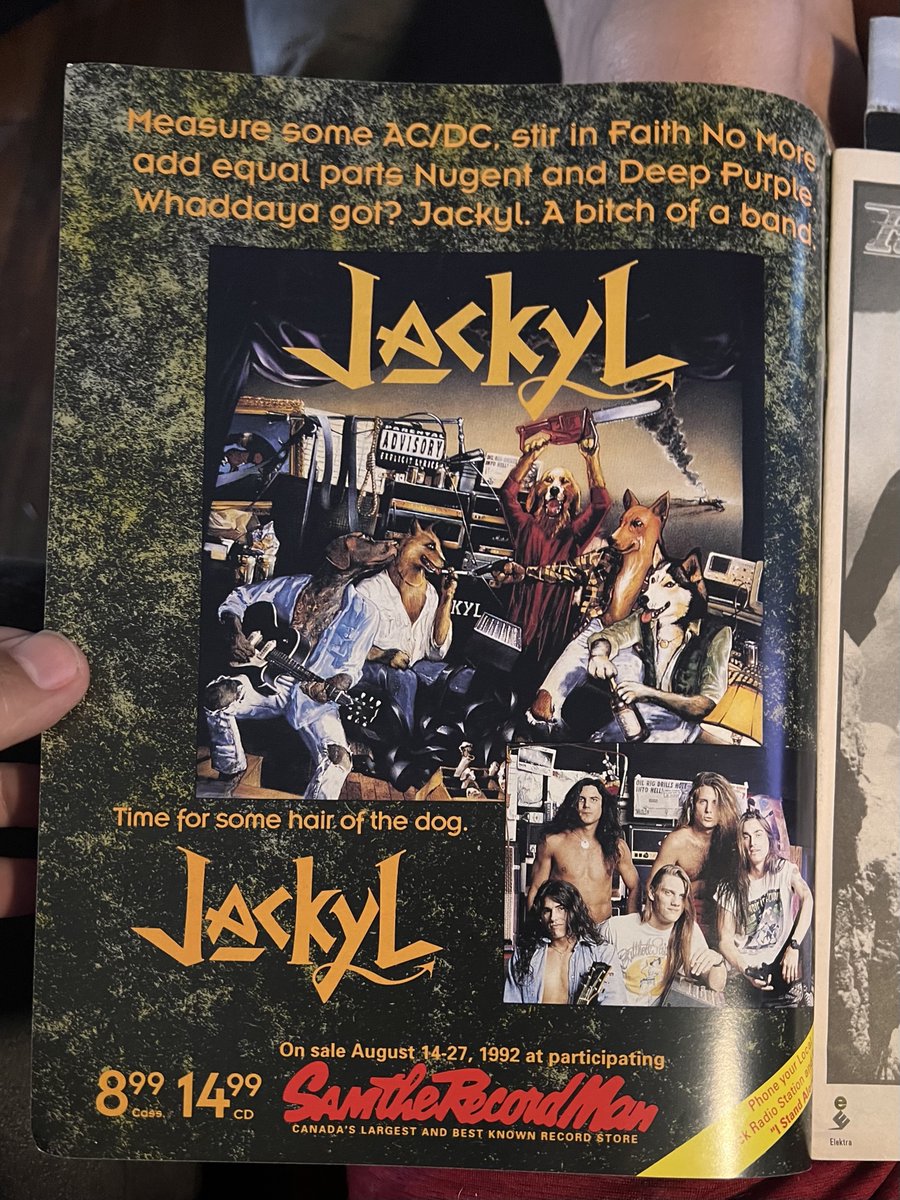 M.E.A.T magazine ad for the debut album from #Jackyl. #hairmetal