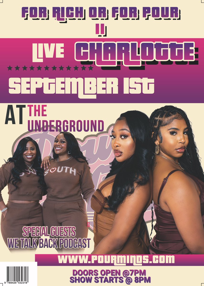 Pour_Minds's tweet photo. Charlotte we got some surprise guests in the building tomorrow! @armanicaesar and @wetalkbackpod are joining our Pour Party! We only have a FEW tickets remaining! Visit https://t.co/WkmN0xcMUl to secure your seat! https://t.co/Bn0nKCD2QJ