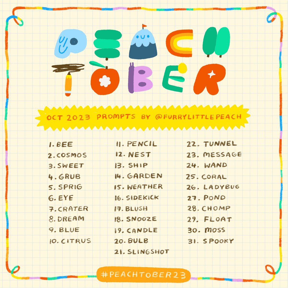 #peachtober23 is near — posting starts in October! See you then cuties!