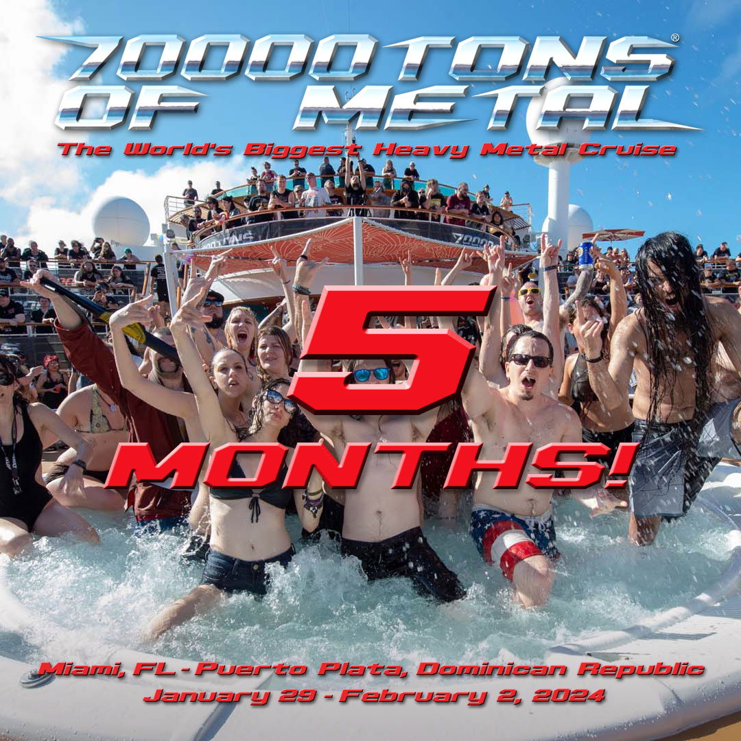 FApocalypse's tweet photo. AHOY! The legendary metal cruise is sailing in 5 MONTHS! Grab your ticket now...

#70000TONS #MetalCruise https://t.co/3vWOdohqak