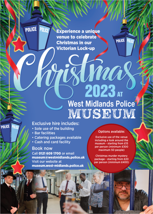 Looking for a unique venue &amp; unforgettable experience for your Christmas party? Why not hire our Victorian Lock-up for exclusive use of the site, including our bar, starting from £15 pp. Or test your detective skills with a murder mystery package. Email us for more info 🥳