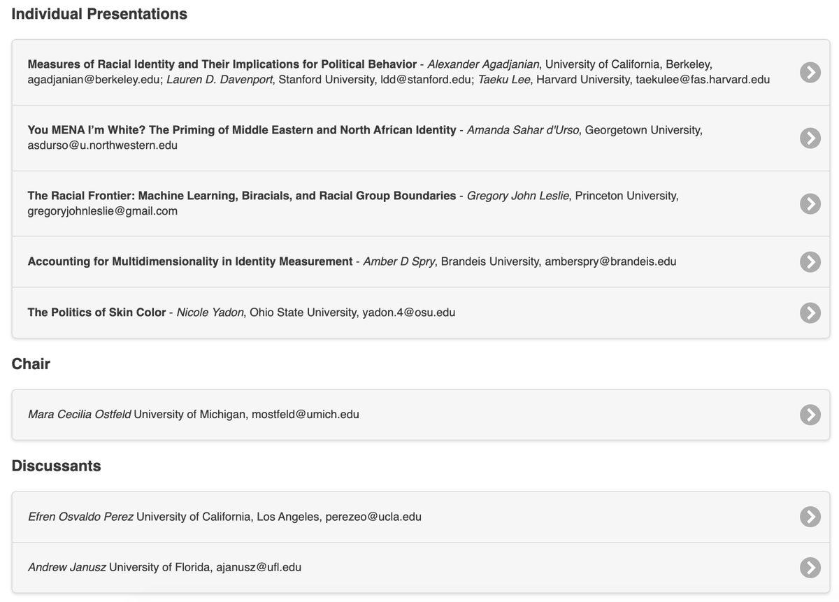 Alexander Agadjanian (@a_agadjanian) on Twitter photo Check out our virtual #APSA2023 panel Saturday 4pm, "Multidimensionality in Measurement and the Study of Racial and Ethnic Boundaries," featuring a great group of presenters, chair, & discussants! <a href="/asdurso/">Amanda Sahar d’Urso</a> <a href="/GregoryJLeslie/">Gregory John Leslie</a> <a href="/amber_spry/">Amber Spry, Ph.D.</a> <a href="/nicole_yadon/">Nicole Yadon</a> <a href="/Mara_PhD/">mara c. ostfeld</a> <a href="/EfrenPoliPsy/">Efrén Pérez</a> <a href="/AJanusz/">Andrew Janusz</a> Check out our virtual #APSA2023 panel Saturday 4pm, "Multidimensionality in Measurement and the Study of Racial and Ethnic Boundaries," featuring a great group of presenters, chair, & discussants! <a href="/asdurso/">Amanda Sahar d’Urso</a> <a href="/GregoryJLeslie/">Gregory John Leslie</a> <a href="/amber_spry/">Amber Spry, Ph.D.</a> <a href="/nicole_yadon/">Nicole Yadon</a> <a href="/Mara_PhD/">mara c. ostfeld</a> <a href="/EfrenPoliPsy/">Efrén Pérez</a> <a href="/AJanusz/">Andrew Janusz</a>