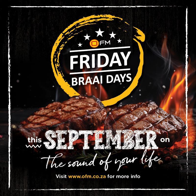 OFMNuus's tweet photo. 🌸Dis heerlike lente! En elke Vrydag in September is #FridayBraaiDay  op OFM. Luister saam en kom loer in by ons buite-uitsendings: https://t.co/ZNjYwkj88S. 🔥🥩 https://t.co/jZV9Zv0ru1