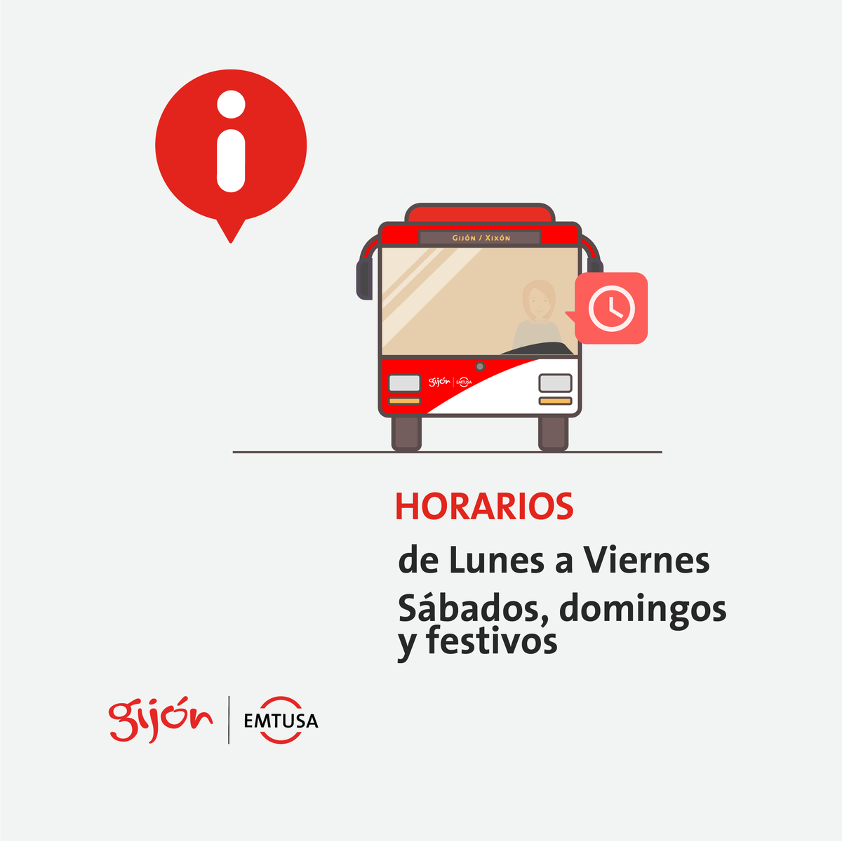 GijonBus's tweet image. #HorariosEMTUSA #L1 #L15

‼️ A partir del VIERNES 1 SEPTIEMBRE NUEVOS horarios de Líneas 1 y 15.

Consulta un resumen de horarios de las lineas para días Laborables no lectivos, sábados, domingos y festivos.
👉🏼 gijon.es/es/avisosmovil…

#EMTUSAconecta