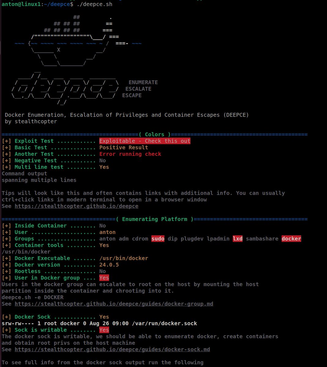 hack_git's tweet photo. Docker Detection Notes

Some of my rough notes for Docker threat detection

https://t.co/kTe6JrmhTF

#cybersecurity #infosec #pentesting https://t.co/ejQUZtpAqI