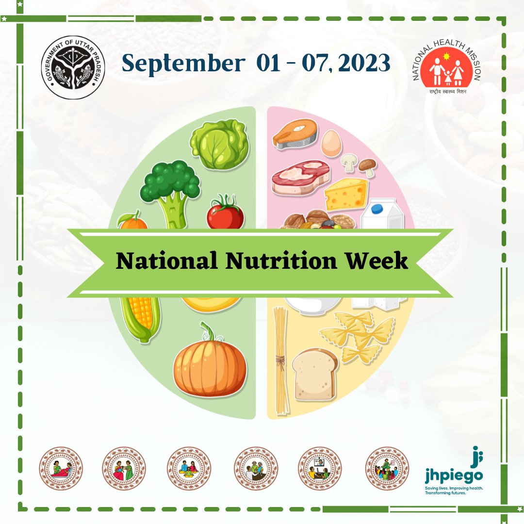 This #NationalNutritionWeek, embrace the power of healthy eating! Let's make conscious choices, nourish our bodies, & prioritize nutrition for a vibrant & energetic life. @nhm_up @MoHFW_INDIA @DevenKhandait @JhpiegoIndia @Sen2Partha @vishalchauhan_1 @Sat_21298 @AyushmanHWCs