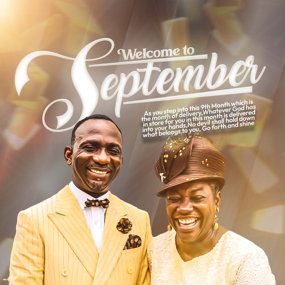 drpaulenenche's tweet photo. Beloved! Welcome to a fruitful month of September. Whatever God has in store for you in this month is delivered into your hands and no devil shall hold down what belongs to you in Jesus name.
#new 
#newmonth 
#September 
#delivery 
#fruitful https://t.co/BYuvqDmWUs