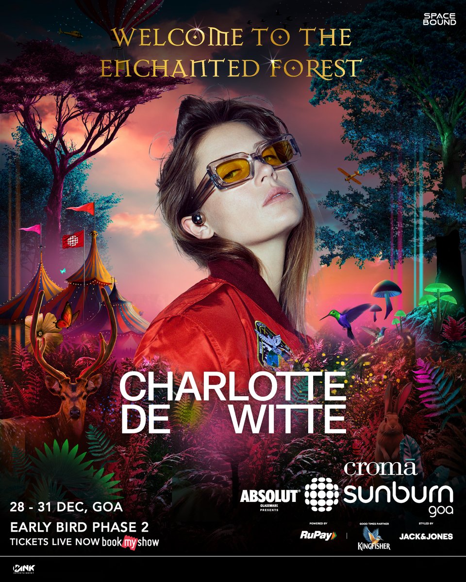 Every Enchanted Forest has its Queen✨ We’re thrilled to announce the Queen of Techno @CharlottedWitte makes her way to #SunburnGoa2023 🌳 The two times #1 for DJ Mag’s alternative top 100 is ready to take over the main stage with her driving techno & pounding rhythms ⚡️ See you…