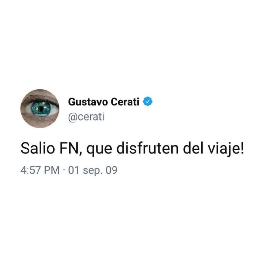 SodaStereo_Mx's tweet photo. Gustavo Cerati.
Publicación del álbum "Fuerza Natural".
01 de septiembre de 2009. https://t.co/NcdMgwo0T6