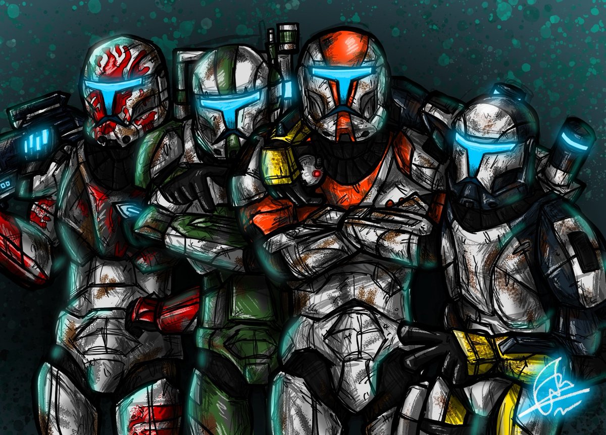 SilverBoltGuy's tweet image. me and the boys about to stomp on some droids...
I miss these dudes 🥺
#republiccommandos #StarWars