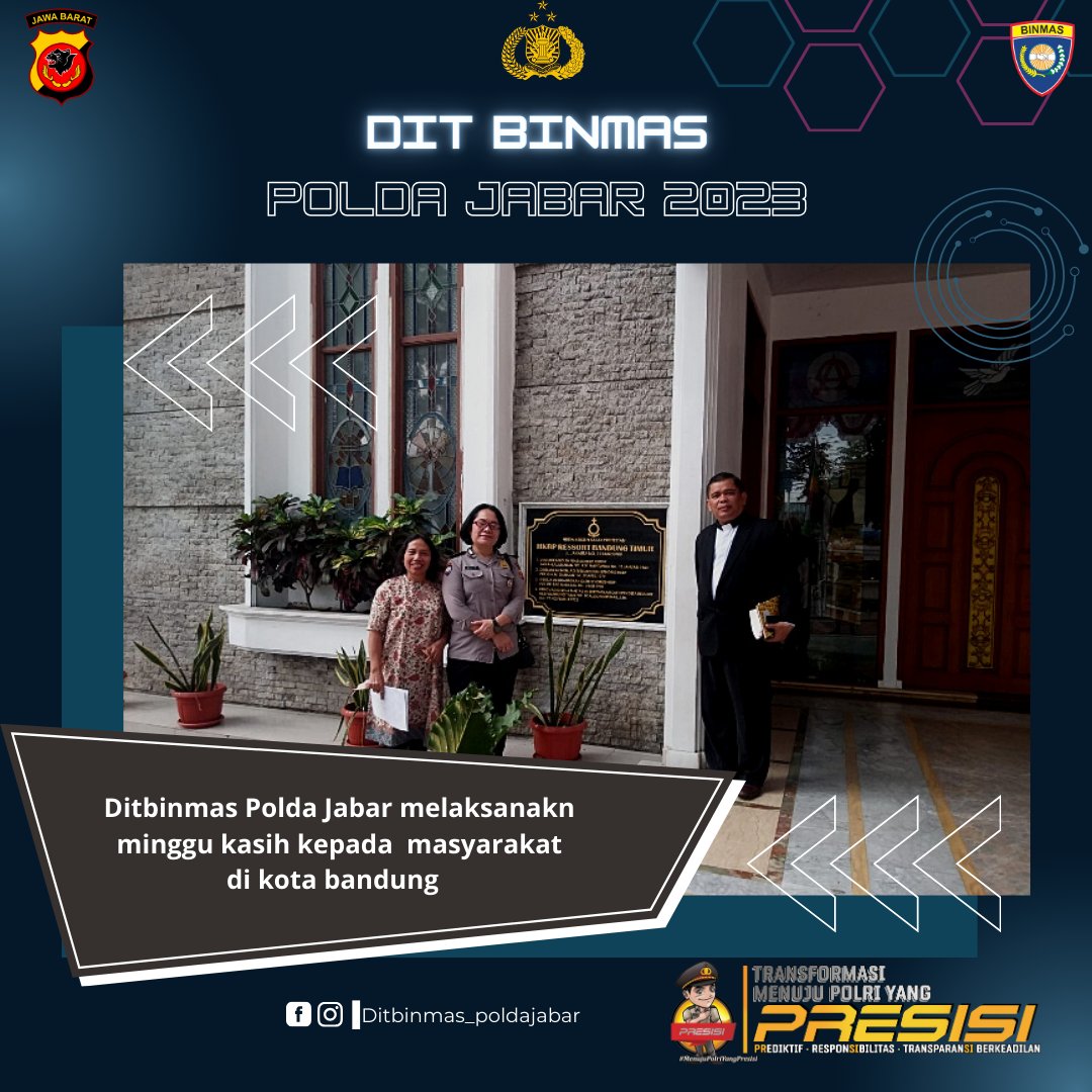 Ditbinmas Polda Jabar melaksanakn minggu kasih kepada  masyarakat di kota bandung.