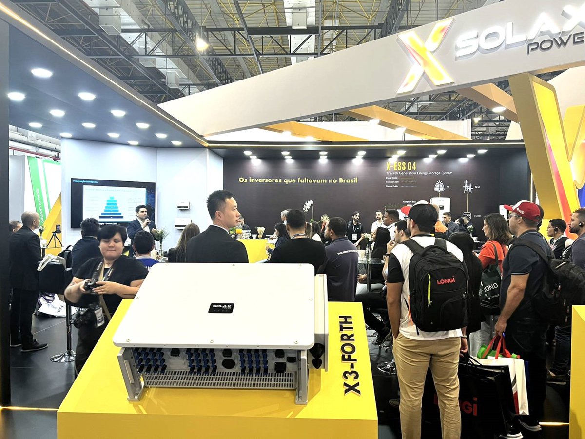 solaxpower's tweet photo. #SolaXExpo We are thrilled to announce that #SolaX has wrapped up an incredible showcase at #IntersolarSouthAmerica! #SolaX captured everyone's attention with our innovative technologies and advanced products. 💕Thank you so much for coming. Can't wait to see you at Next EXPO! https://t.co/F0M0ELdHBG