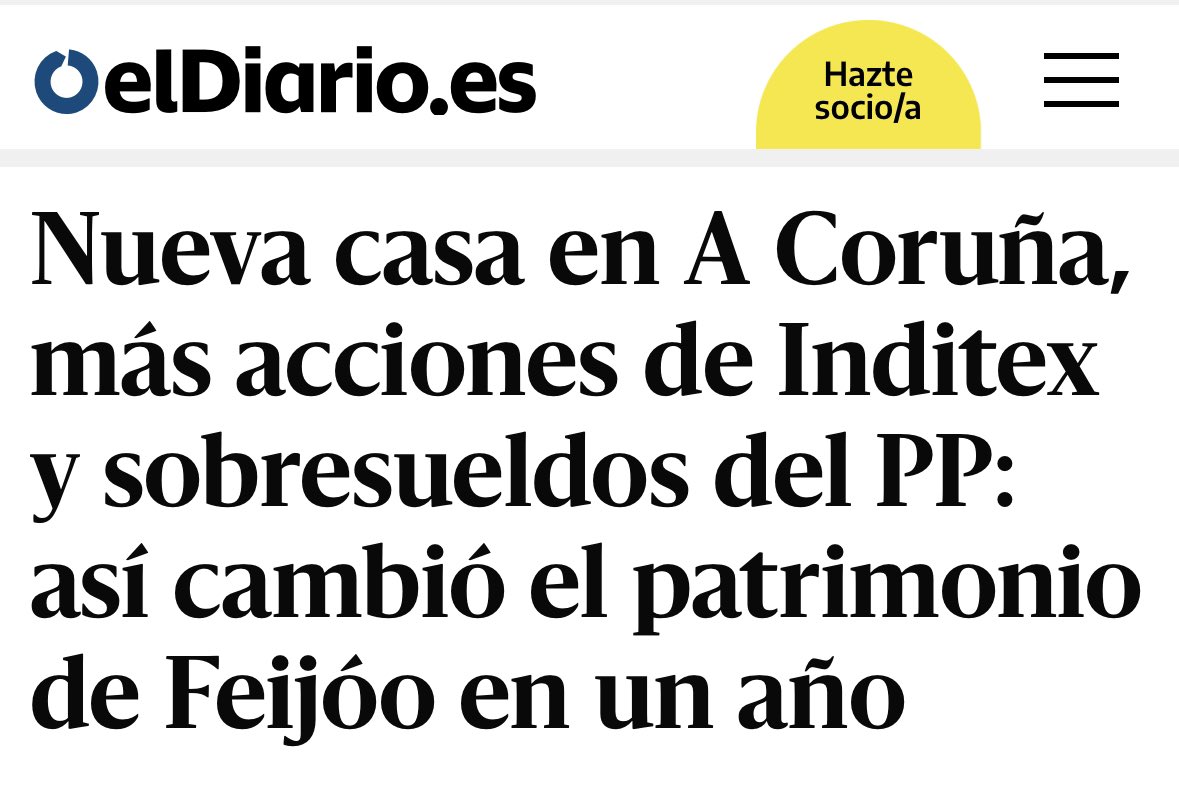 J_Zaragoza_'s tweet image. Feijoo tiene 3 sueldos pero está en contra de subir el salario mínimo.
Feijóo se compra la tercera casa pero está en contra de limitar los alquileres
Feijóo aumenta sus inversiones en Inditex y Telefonica pero está en contra de subir los impuestos a los ricos.
Todo claro.