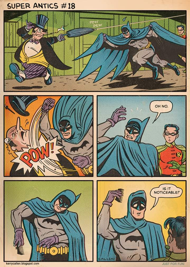 BadHeartMex's tweet photo. -Comics are just for kids.

-Comics
#SuperAntics https://t.co/DVZIwqC2ox