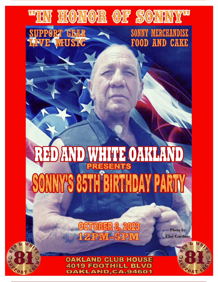 "In Honor of Sonny"
October 8, 2023
Mark your calendars "Open to the public"