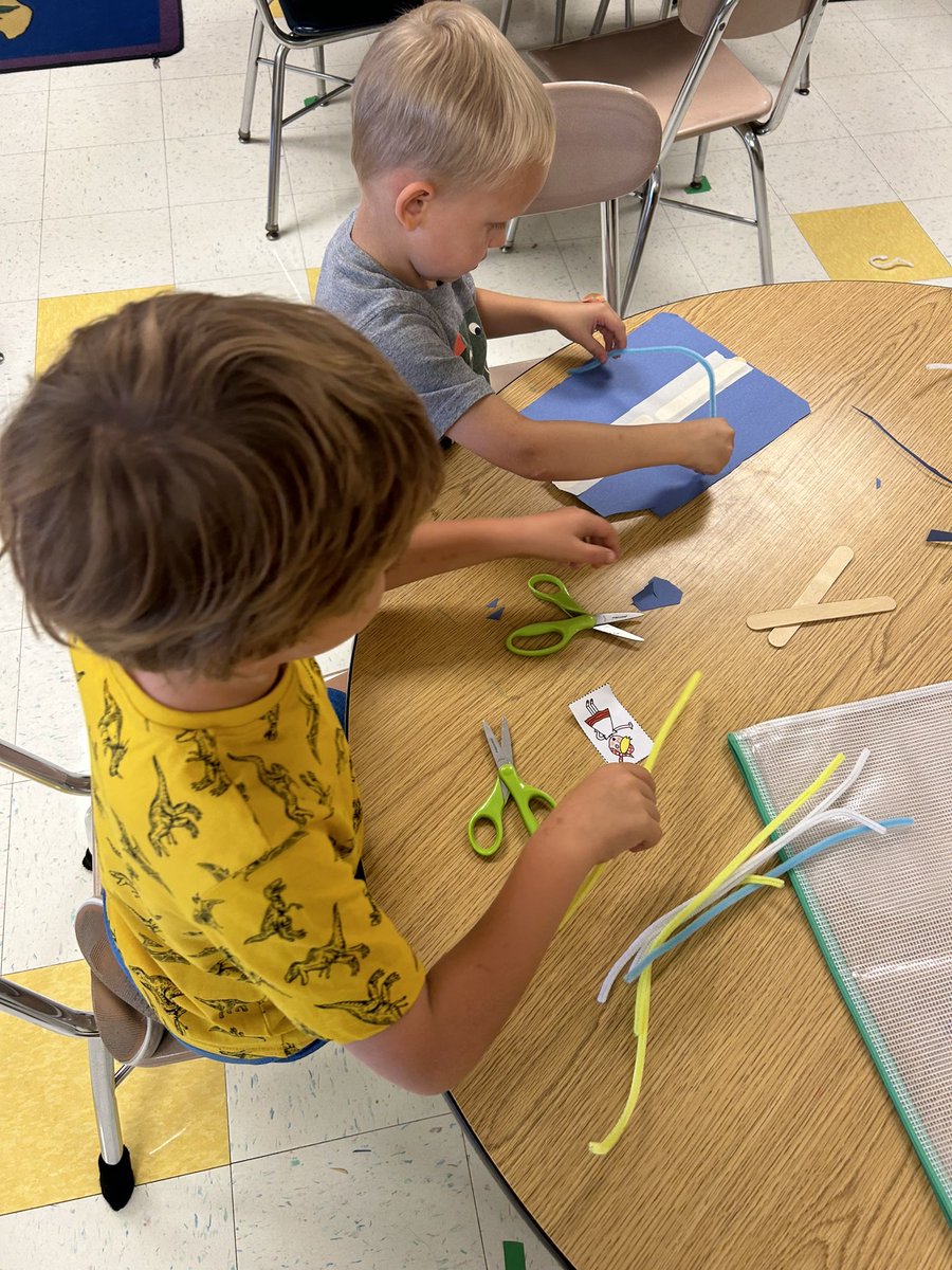MissHoth's tweet photo. We’re back to creating! 
@carlyandadam provided us with some amazing beginning of year activities. Iggy Bridges, Rosie Zip lines, and Magnificent builds! Our year is off to a great start! 
#D34ALLin https://t.co/xS2lLdYxie