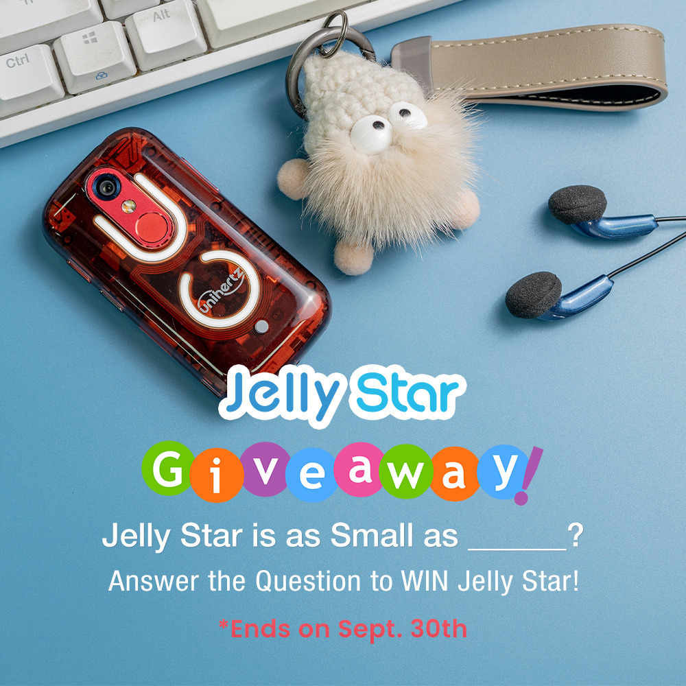 Unihertz's tweet photo. ✨ GIVEAWAY ✨
🏆📸 Post your Jelly Star based on "Jelly Star is as small as ___?" with #jellystar and @Unihertz to win BIG PRIZE!
🎁🗣 Or reply &amp; retweet with your answer and tag at least THREE friends to unlock your chance to win Jelly Stars!
Details >>https://t.co/mv5VJDarIr https://t.co/mEFhrqWVUz