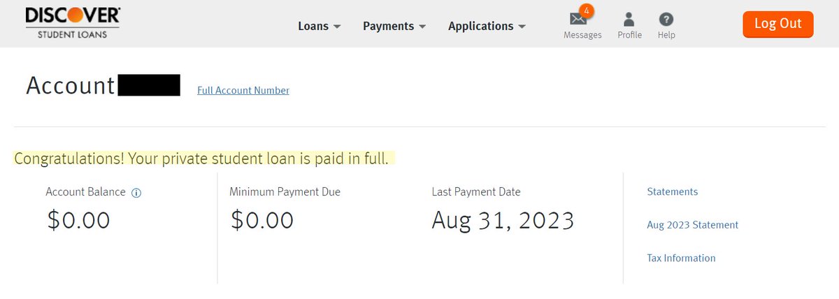 YAY! Still have tens of thousands in federal loans but I’m *so* relieved to have paid off this loan that had such a high interest rate. Having a very good night despite not being in LA at APSA 😎