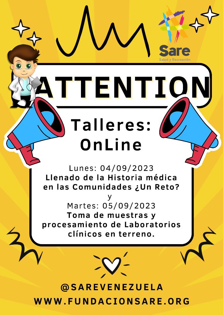 SaReVenezuela's tweet photo. Si quieres ampliar tu conocimiento en Medicina en Terreno, no te pierdas estas formaciones OnLine porque puedes ser un #MedicoSinFronteras apoyando en Venezuela 🇻🇪 https://t.co/452KTxfAuY