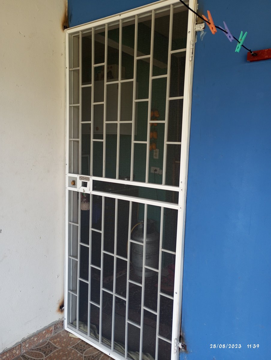 Mallas para puerta de hierro en puerta principal de residencia.