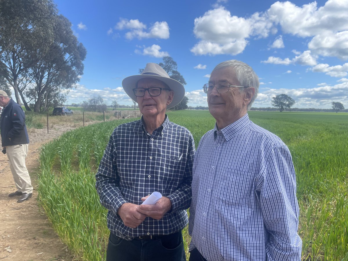 Dick Smith outside Culcairn in a paddock that was scene of forced aviation landing in 1920 he wants commemorated.