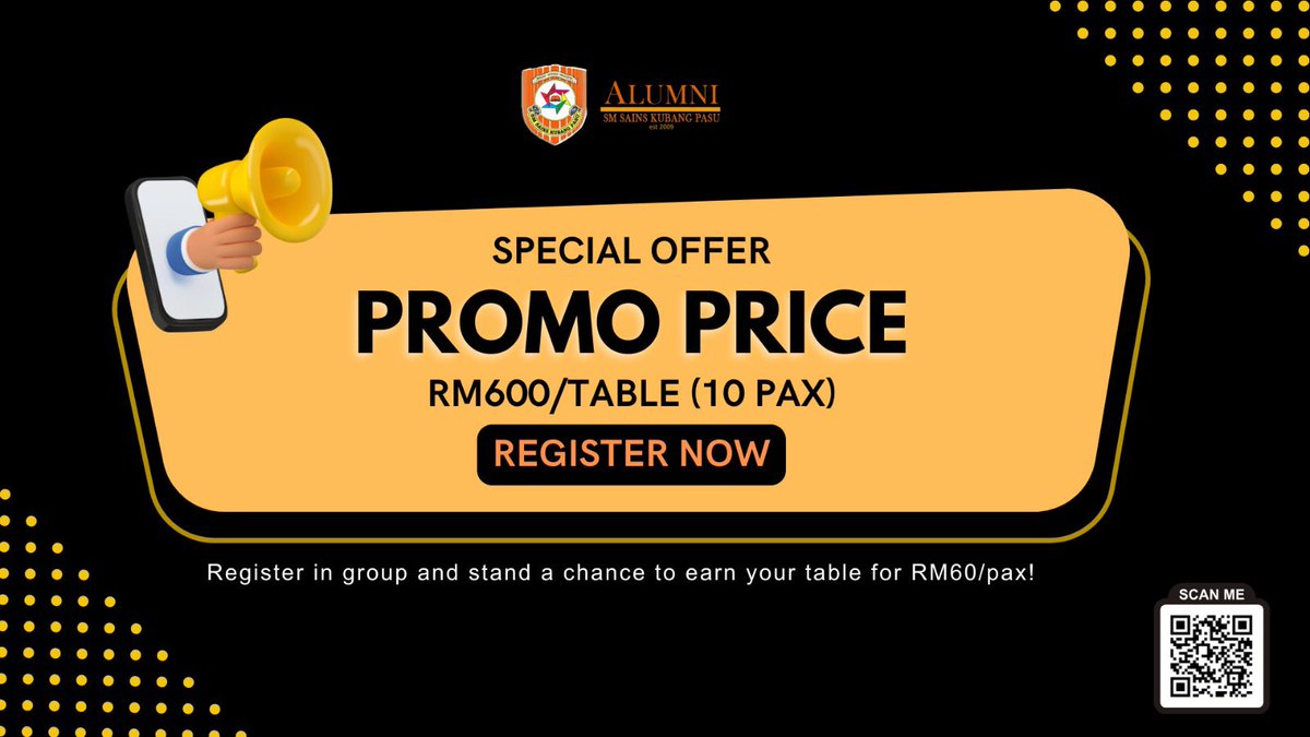 AlumniKupsis's tweet photo. Stand a chance to earn your seat at ONLY RM60/pax! Register in group now, peeps! https://t.co/XrJSPZctgC