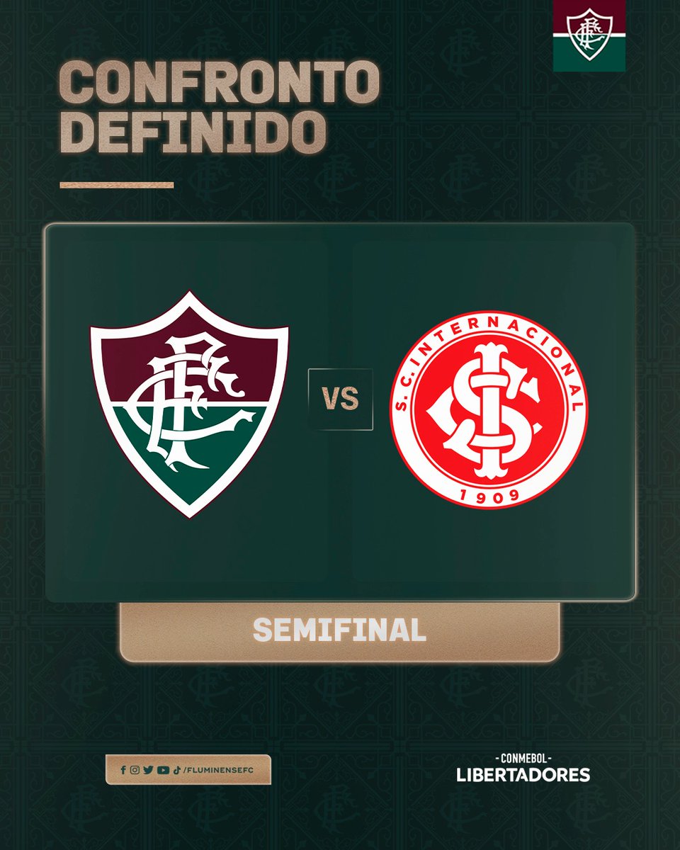 FluminenseFC's tweet photo. AS SEMIFINAIS VEM AÍ! O #TimeDeGuerreiros encara o Internacional na próxima fase da @LibertadoresBR! https://t.co/dZ8w8WXxSx