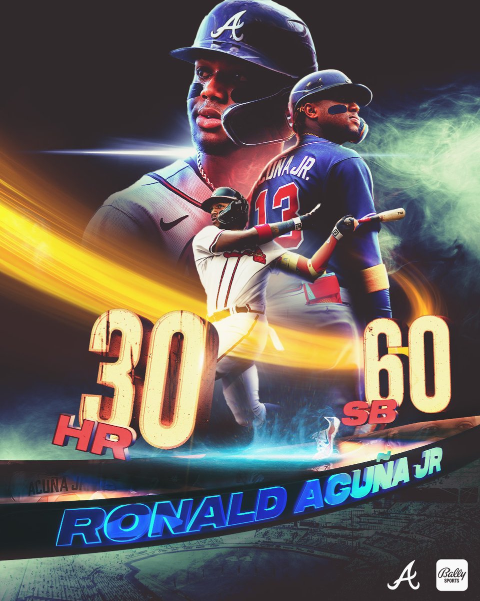 𝟏 𝐨𝐟 𝟏 📈 @ronaldacunajr24 creates his own club. The @Braves superstar is the first player in MLB history with 30+ home runs and 60+ stolen bases in a single season.