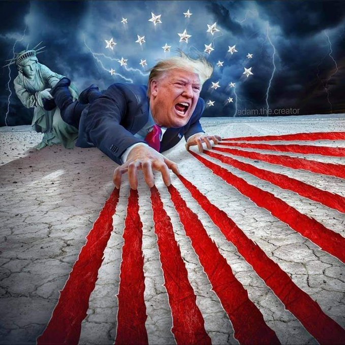 Who is ready to help Lady Liberty  give this wretched POS 💩 a  helping  hand  in  removing  him  for  our  daily  reality  👀🤷‍♂️😂

How  are  YOU  stepping  up  and  doing  your  part?

#StrongerTogether 🌊💙🌎💙🌊