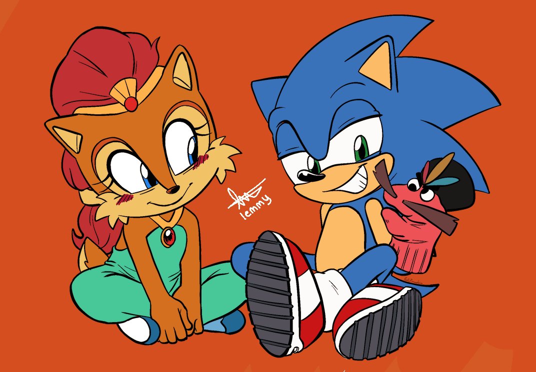 MAH BOOOOYS 🫶🫶  (here is my coloring!)
#SonicTheHedgehog #sallyacorn #Sonally