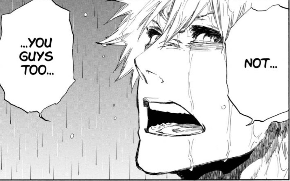 Rando2Rando2's tweet photo. @reaper_szn For a fact. One of my favorite moments in all of Bleach is when Ichigo looks back after Rukia stabs him and sees his dad and Urahara. You can FEEL the pain on his face. https://t.co/MMHNUaW7C1
