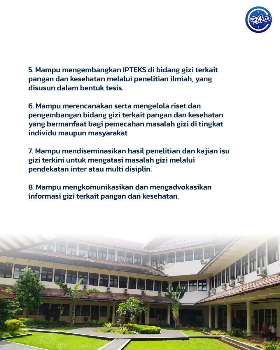IPB24JAM's tweet photo. Ilmu gizi jadi salah satu prodi favorit di IPB University
#IPB60TH #IPB24jam https://t.co/eg0DjLpI4X