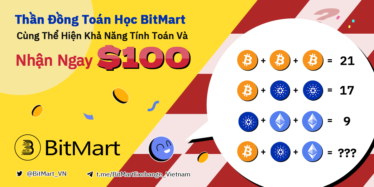 #BitMartVN #Airdrop #Giveaway $100

👉Làm thế nào để tham gia:

1. Follow <a href="/BitMart_VN/">BitMart Vietnam</a>
2. Tham gia t.me/BitMartExchang…
3. Like + Retweet + Comment câu trả lời + Tag 3 người bạn + hashtag #BitMart #BitMartVN
4. Điền form: docs.google.com/forms/d/e/1FAI…

🏆Phần thưởng: 20