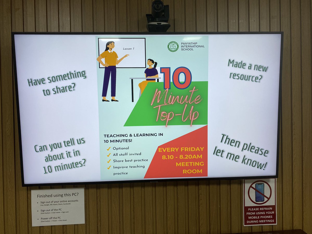 MrEssop's tweet photo. Staff Optional CPD Session - 10 Min Top - Up 
Thank you @Callie_Essop for delivering our first 10 min tip up session this morning on Strategies to Support Disengaged Students …. Thank you to all who attended too . Amazing Session and terrific buzz ! @pislaos https://t.co/qFatr0fwnd