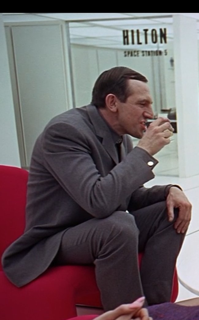 This man from 2001: A Space Odyssey has GOT to be the most cartoonishly villainous looking person I've ever seen