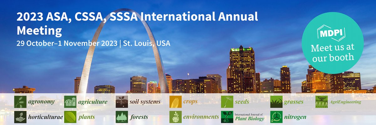 SeedsMdpi's tweet photo. 📢 Meet Us at the 2023 ASA, CSSA, SSSA International Annual Meeting!  
📅 29 October–1 November 2023
📌 St. Louis, MO, USA
👉https://t.co/XLt6Il5blT https://t.co/mxp1f4X0ym